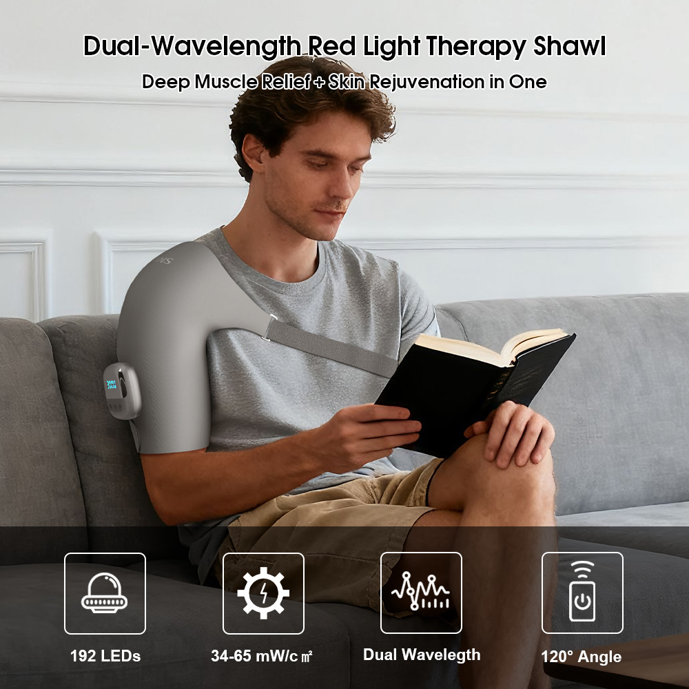 Шаль для терапии красного света, 660 нм, 850 нм, двойная длина волны для облегчения мышечной боли и домашнего использования