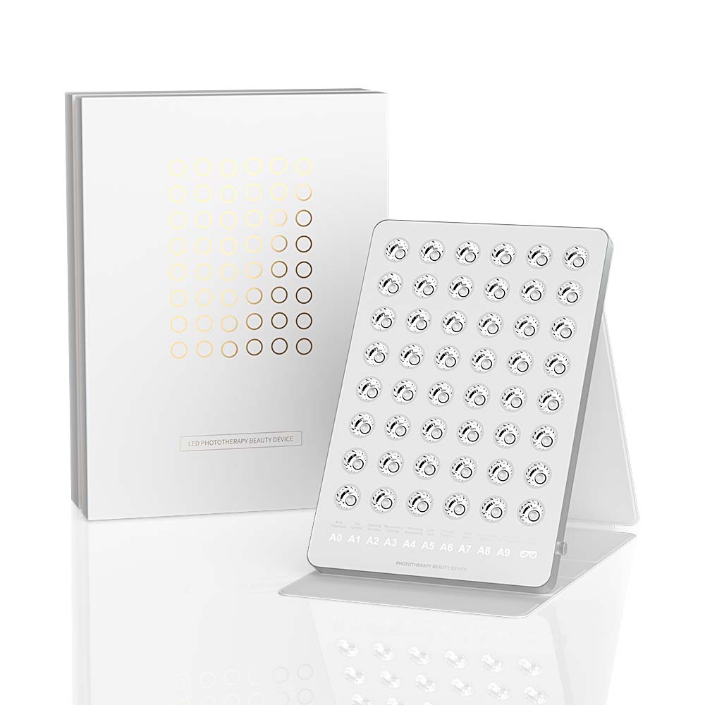 IPanel-48 4-волновая светодиодная панель для фототерапии для лица | Ультратонкое профессиональное устройство для ухода за кожей со 192 чипами для домашнего использования