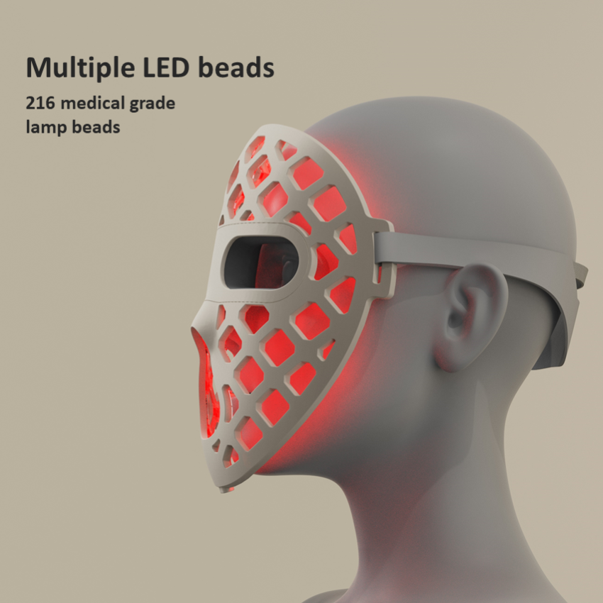 Запатентованная 3D-сотовая светодиодная маска: пищевой силикон и повышенный комфорт