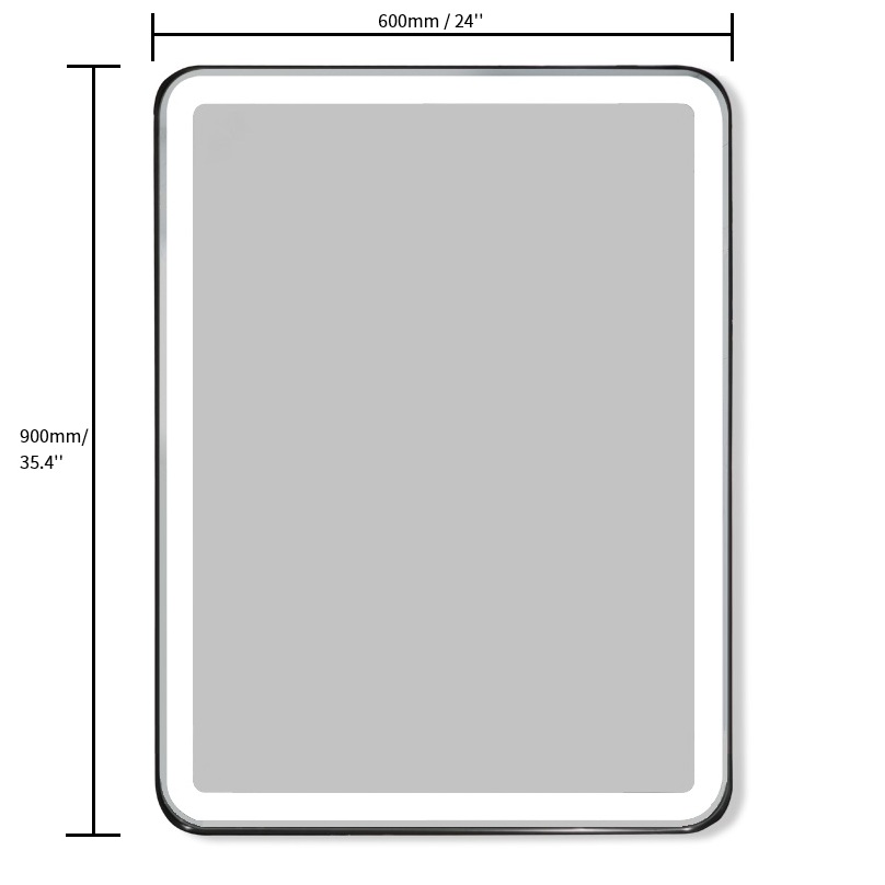 BM416 Зеркало для ванной в умной рамке, вертикальное или горизонтальное