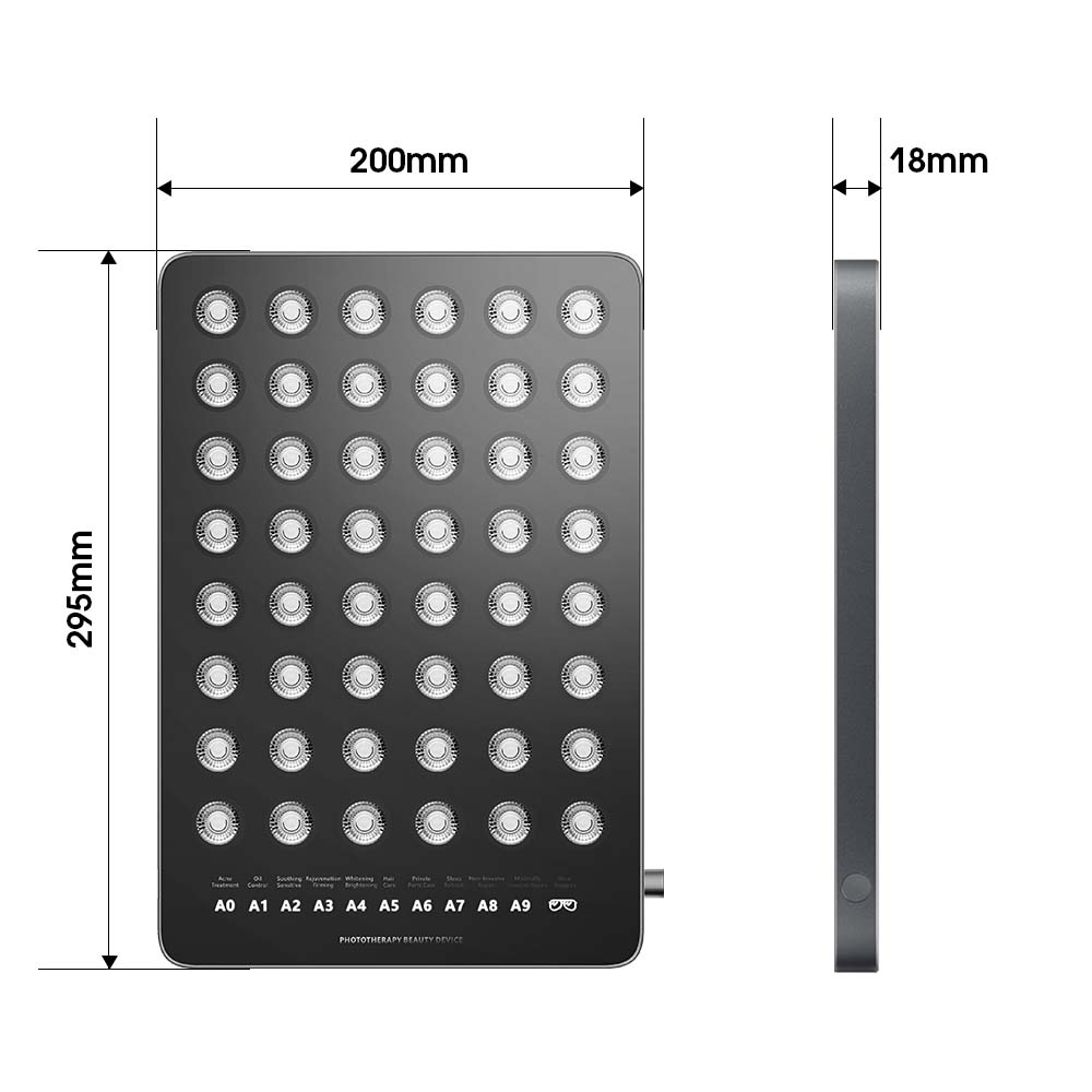 IPanel-48 4-волновая светодиодная панель для фототерапии для лица | Ультратонкое профессиональное устройство для ухода за кожей со 192 чипами для домашнего использования