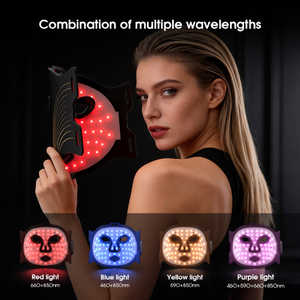 MEZANS 84LED фотонная маска для лица 450/660/850 нм трехспектральная силиконовая беспроводная маска для терапии красным светом домашнее устройство для красоты лица