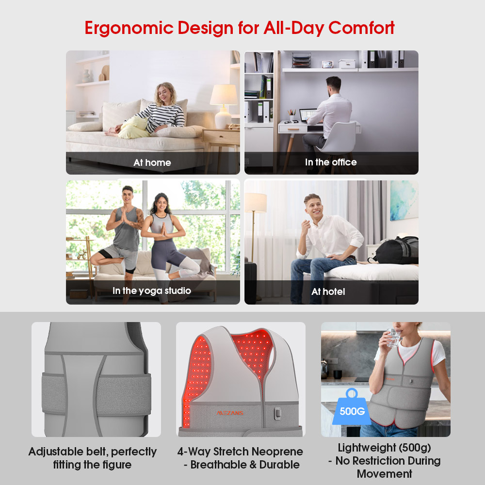 WV-432 Носимый жилет с красным светом 660 и 850 нм