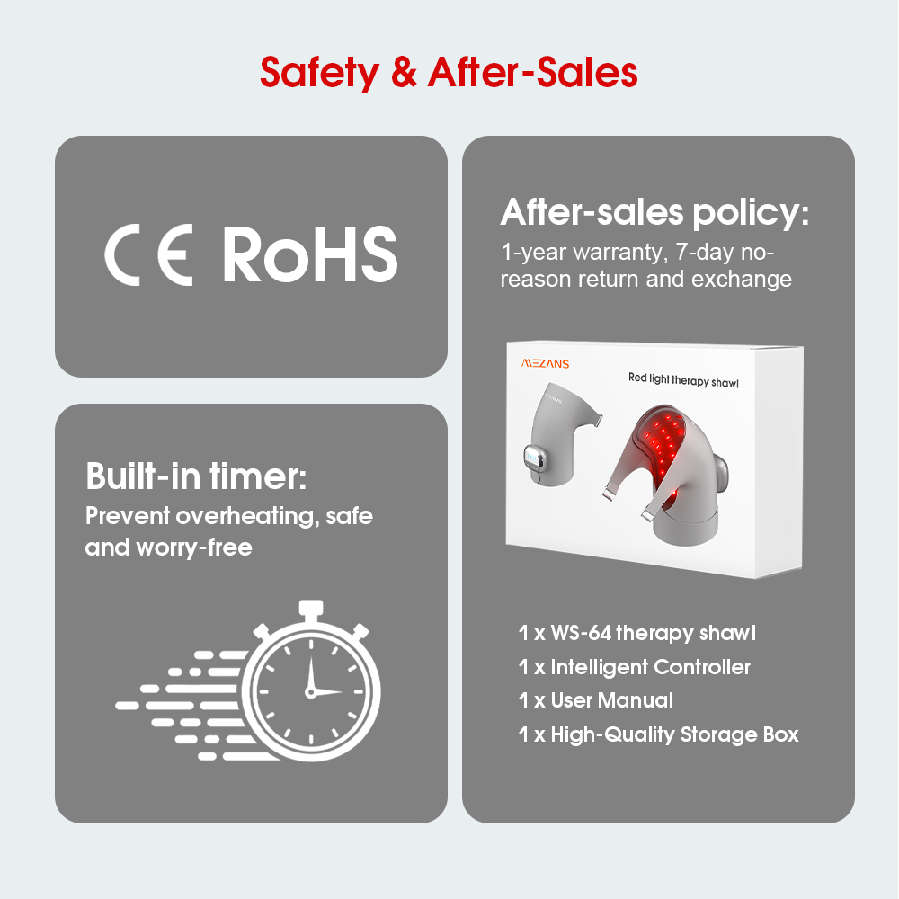 Шаль для терапии красного света, 660 нм, 850 нм, двойная длина волны для облегчения мышечной боли и домашнего использования